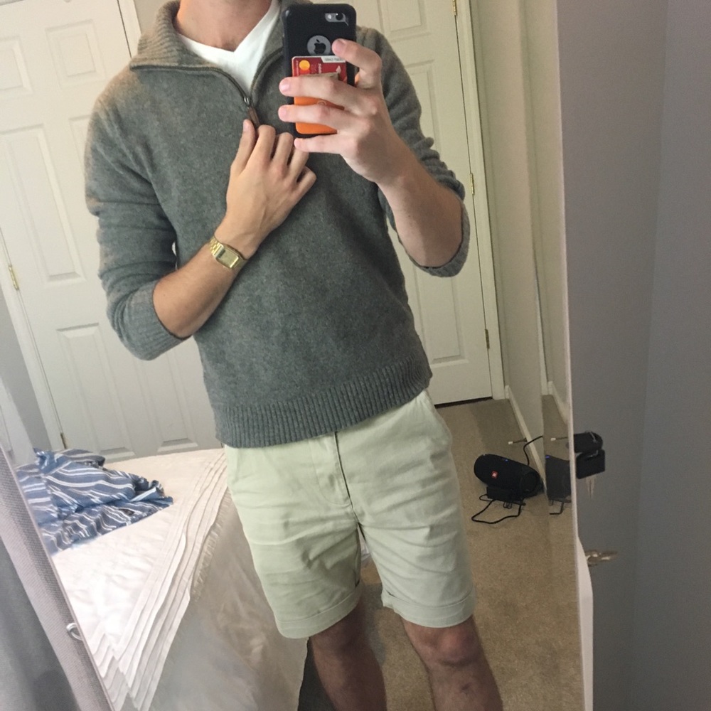 j crew fleece quarter zip